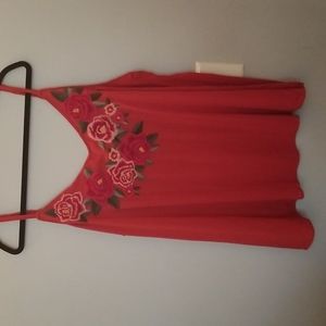 Torrid Embroidered Floral Tank